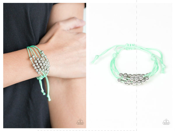 Without Skipping A BEAD - Green Bracelet