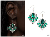 Glitzy Go-Getter - Green Earring