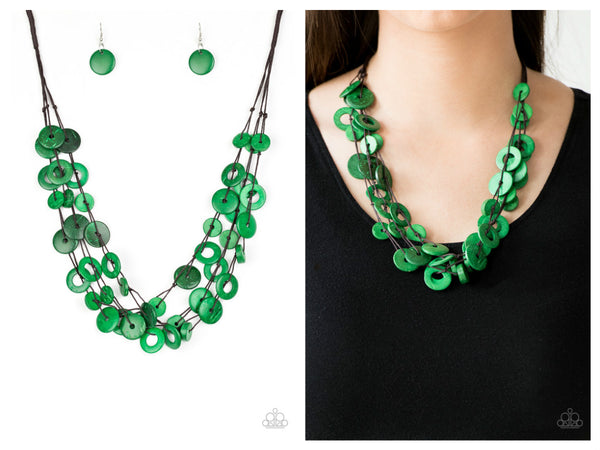 Wonderfully Walla Walla - Green Necklace