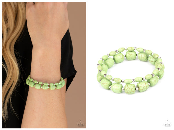 Colorfully Country - Green Bracelet