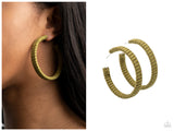 Suede Parade - Green Hoop Earring