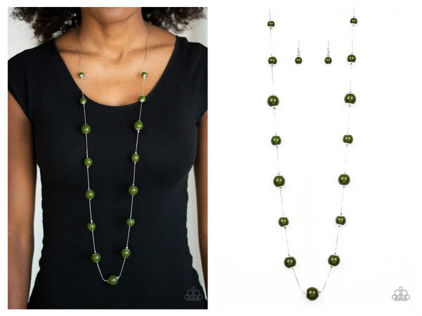 5th Avenue Frenzy - Green Necklace