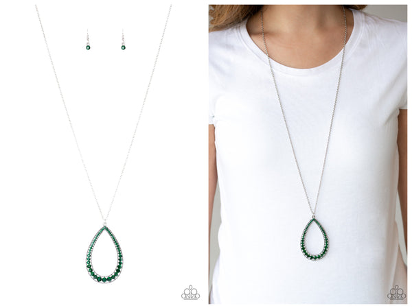 Big Ticket Twinkle - Green Necklace