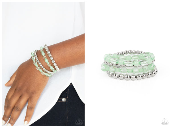 Delightfully Disco - Green Bracelet