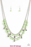Mardi Gras Glamour - Green Necklace