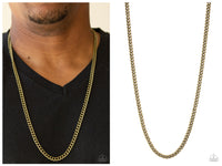 First Rule Of Fight Club - Brass Necklace