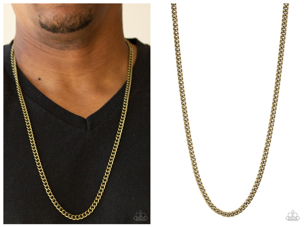 First Rule Of Fight Club - Brass Necklace