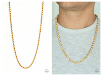 Double Dribble - Gold Necklace