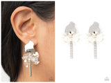Harmonically Holographic - White Post Earring