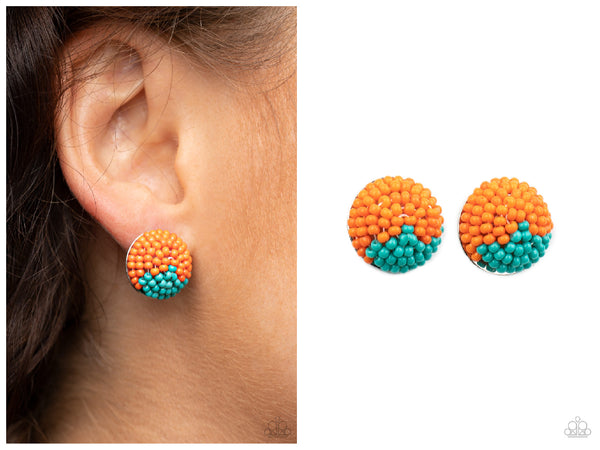 As Happy As Can BEAD - Orange Post Earring