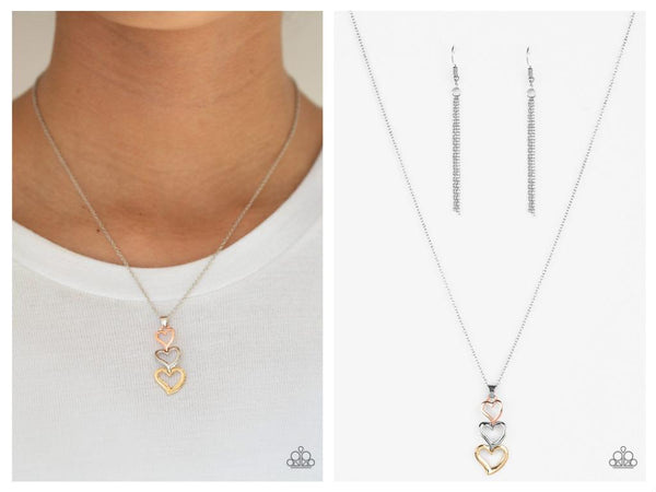 Hearts Aflutter - Multi Necklace
