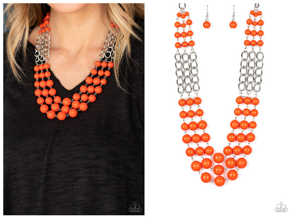A La Vogue - Orange Necklace