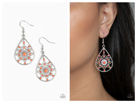 A Flair For Fabulous - Orange Earring