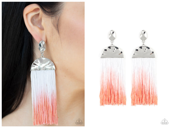 Rope Them In - Orange Post Earring