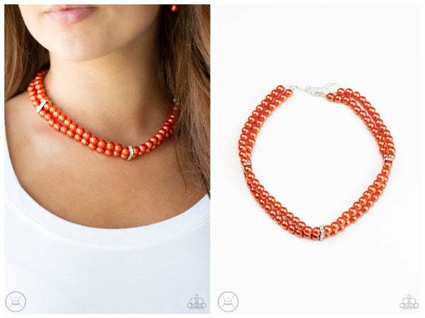 Put On Your Party Dress - Orange Choker