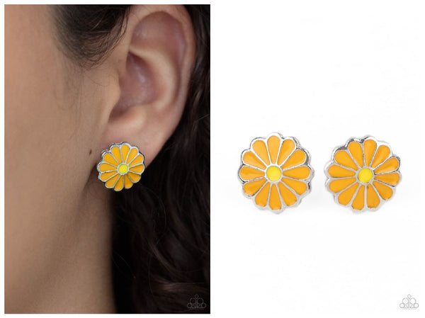 Budding Out - Orange Post Earring