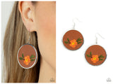 Prairie Patchwork - Orange Earring