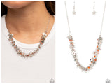 Fearlessly Floral - Orange Necklace