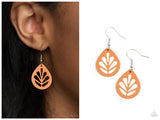 LEAF Yourself Wide Open - Orange Earring