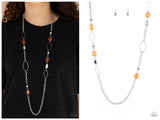 SHEER As Fate - Orange Necklace