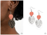 Palm Tree Cabana - Orange Earring