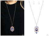 Over the TEARDROP - Purple Necklace