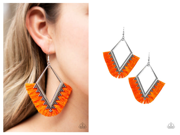 When In Peru - Orange Earring