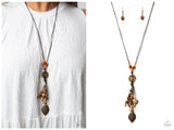 Knotted Keepsake - Orange Necklace