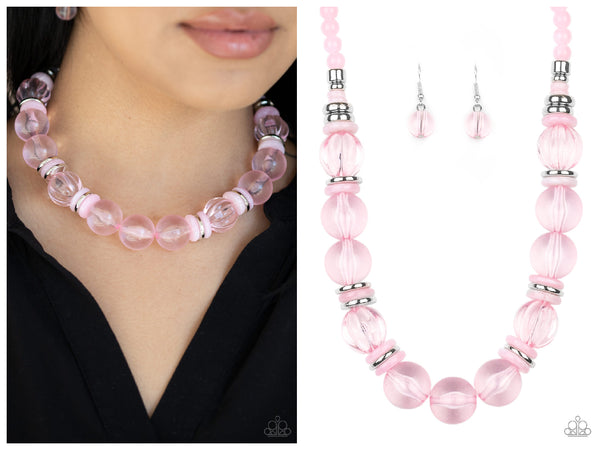 Bubbly Beauty - Pink Necklace