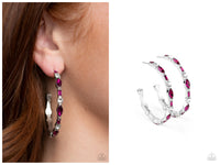 There Goes The Neighborhood - Pink Hoop Earring