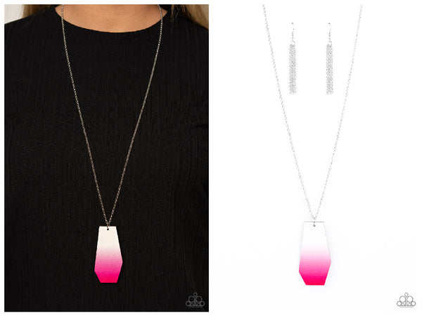 Watercolor Skies - Pink Necklace