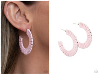 A Chance of RAINBOWS - Pink Hoop Earring