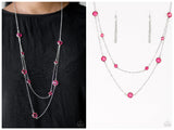 Raise Your Glass - Pink Necklace