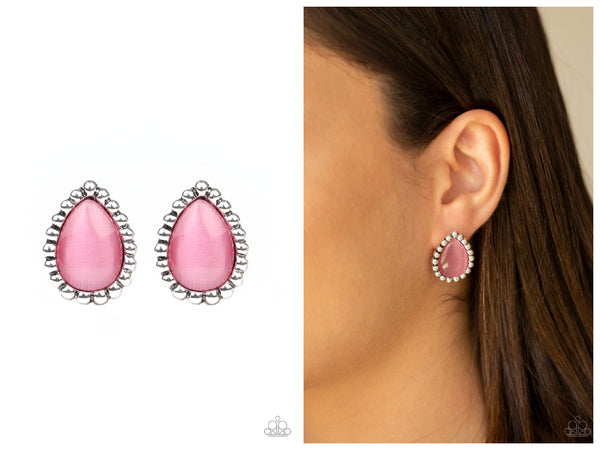 I Wanna GLOW - Pink Post Earring