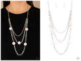 Thanks For The Compliment - Pink Necklace