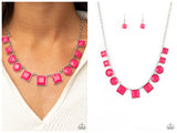 Tic Tac TREND - Pink Necklace