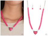 Country Sweetheart - Pink Necklace
