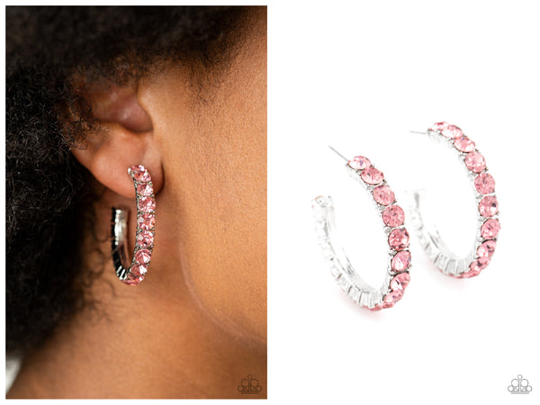 CLASSY is in Session - Pink Hoop Earring