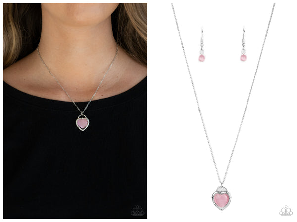 A Dream is a Wish Your Heart Makes - Pink Necklace
