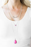 Stone Streams - Pink Necklace