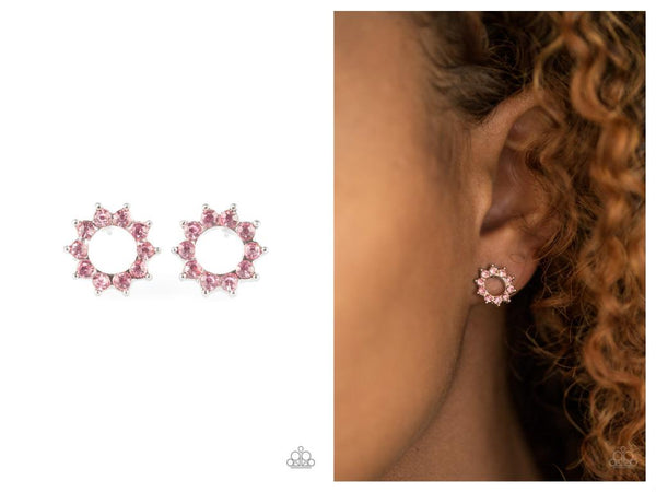 Richly Resplendent - Pink Post Earring