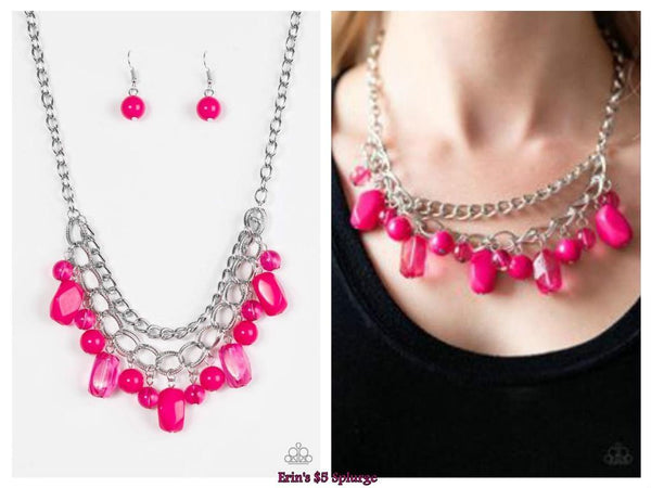 Brazilian Bay - Pink Necklace