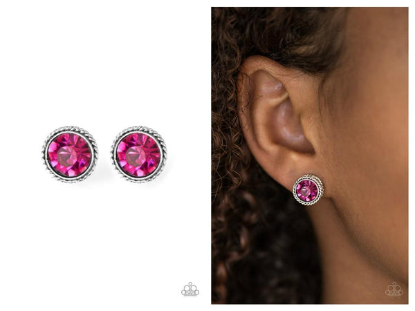 GLAM Over - Pink Post Earring