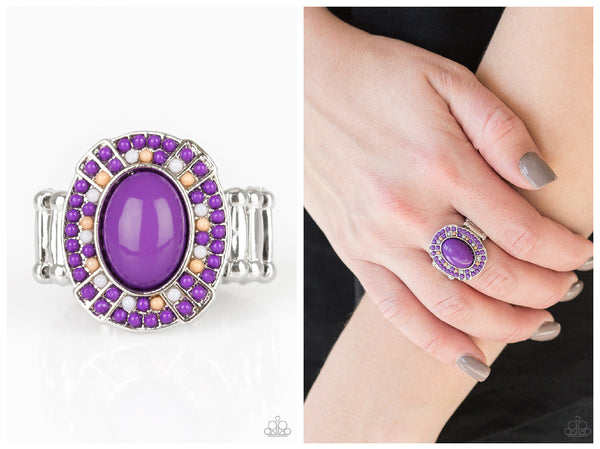 Colorfully Rustic - Purple Ring