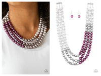 Purple and White Pearl Matching Set