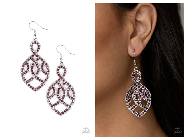 A Grand Statement - Purple Earring