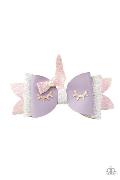 All Rainbows and Unicorns - Purple Hair Clip