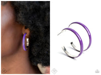 Groovy Glissando - Purple Hoop Earring