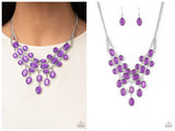 Serene Gleam - Purple Necklace
