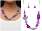 Tranquil Trendsetter - Purple Necklace